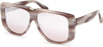 Max Mara MM0075 60G Womens Sunglasses Grey Size 57