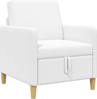 vidaXL Sof&aacute; Con Almacenamiento Blanco 72 X 78 X 87 Cm Poli&eacute;ster Vidaxl