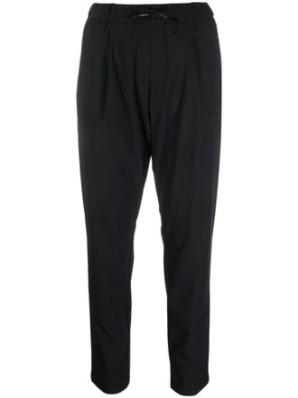 Herno Ultralight drawstring tapered trousers - Black