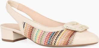 Gabor Womens Maddy Womens Slingback Court Shoes - Tan - Size: 4.5