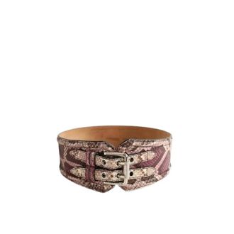 Burberry Pre-owned Belts, female, Purple, Size: ONE SIZE Pre-owned Exotic Leather Belt
