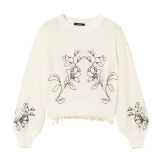 Twinset Sweatshirts - Dames - Ronde hals truien - Wit - XS - Truien & Vesten