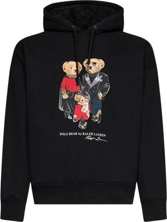 Polo Ralph Lauren Felpa con cappuccio Bear Graphic Fleece - - Sweatshirts & Hoodies - Uomo - Nero - M