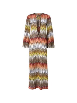 Missoni Abito Lungo Missoni Con Fantasia Chevron