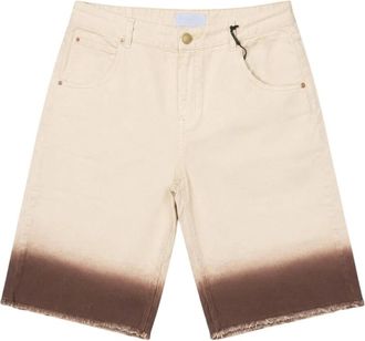 Ga&euml;lle Paris Bermuda Denim Sfumato - Dames - Denim shorts - Beige - W29 - Denim - Korte Broeken