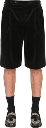 Gucci Stretch Velvet Bermuda Shorts - Black