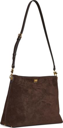 Dolce & Gabbana Womens Shoulder Bag Vittoria Brown Calf Leather