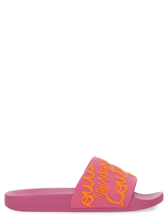 Versace Jeans Couture Slide Sandal With Logo