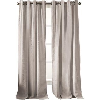 DKNY Chrysanthemum Floral Grommet Curtains in Taupe at Nordstrom, Size 50X63