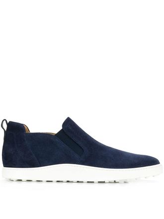 Tod's slip-on sneakers - men - Rubber/Leather/Suede - 11 - Blue