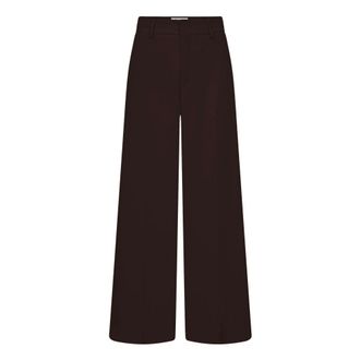 Rossi Rossi - Ivon Wijde Broek - Dames - Broeken - Bruin - Maat: XS Poliester