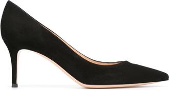 Gianvito Rossi 70 Pump - Dames - Pumps - Zwart - 40 EU - Leer - Schoenen