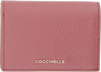 Coccinelle Gevouwen Portemonnee - Dames - Accessoires - Roze - Maat: ONE Size Leer