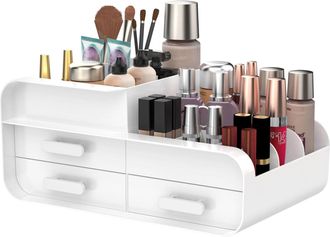 OEM Mueble De Maquillaje Blanco Con 3 Cajones, De Gran Capacidad, Para Vestidor, Ba&ntilde;o O Para El Cuidado De La Piel