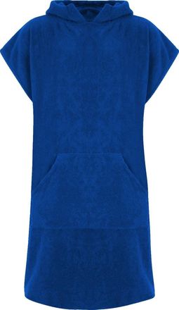 ADORE Childrens Hooded 100% Cotton Changing Robe with Pocket Beach Terry Towelling Poncho Towel Swimming Surf (Royal Blue, Age 10-13)