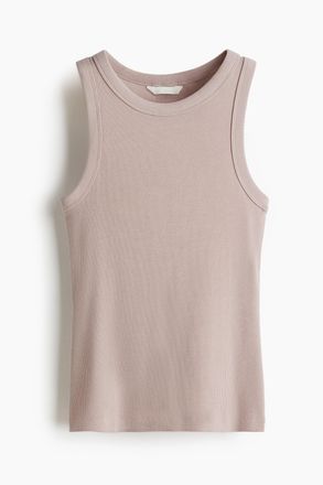H&M Geripptes Tanktop - Brown