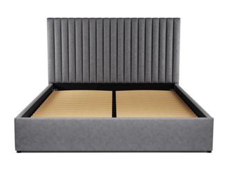 VENTE-UNIQUE.COM Cama con canap&eacute; abatible poli&eacute;ster gris 160 x 200 cm