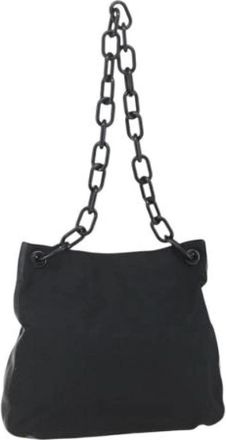 Prada Pre-owned Nylon Schoudertas - Dames - Vintage Schoudertas - Zwart - ONE Size - Nylon - Vintage