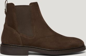 Belstaff Roebuck Boot Mens Suede Dark Brown Size UK 10