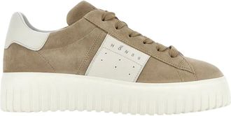 Hogan Sneakers, male, Beige, Size: 7 1/2 US Suede Sneaker Polyester Composition