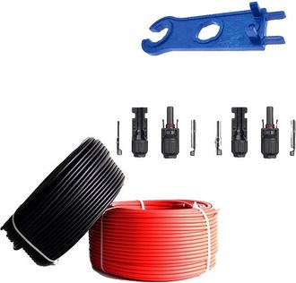 OEM Cable De Extensi&oacute;n Para Paneles Solares, Resistente A Los Rayos Uv, Con Varias Opciones De Longitud, 10 Metros (32,8 Pies), Calibre 12 Awg