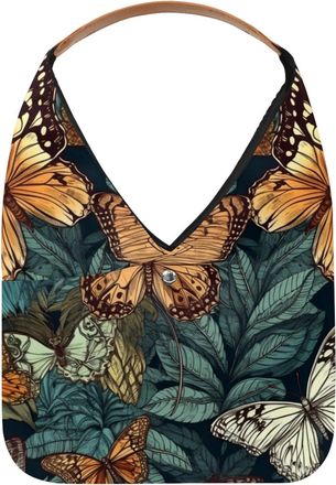 Generic Butterfly Reusable Lightweight Grocery Bags - Foldable Into Compact Pouch, Washable & Sturdy, Multipurpose for Shopping and Travel