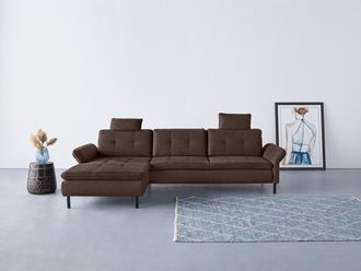 Inosign Ecksofa »Birkholm L-Form« Armlehnverstellung, auch in Easy Clean Bezug - mit Wasser zu reinigen