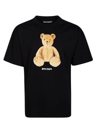 Palm Angels Black Bear Regular Spiked Collar T-Shirt