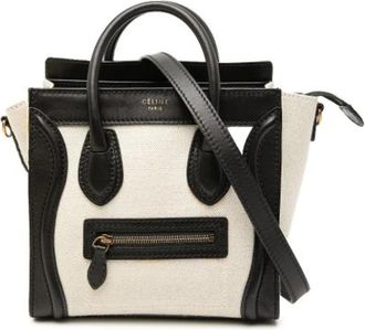 Celine Pre-owned Mini Bags, female, White, Size: ONE SIZE Pre-owned Canvas Mini Bag