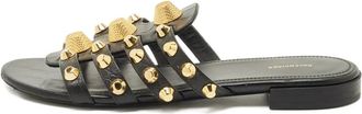 Balenciaga Sandali slides Arena con borchie - Nero