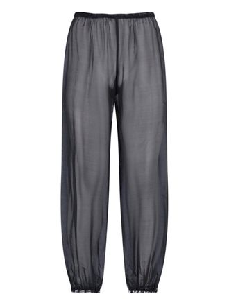 Paloma Wool Black Sheer Silk Weza Trousers