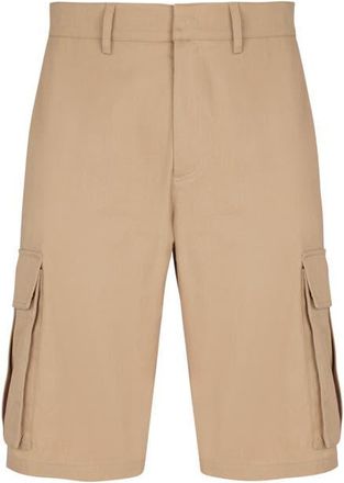 Balmain Cotton canvas cargo Bermuda shorts in Beige at Nordstrom, Size 56 It
