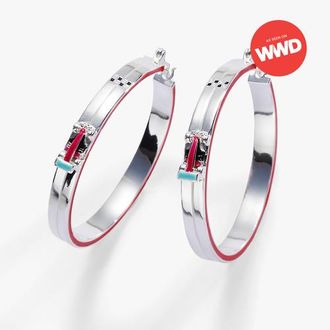 Alex and Ani Hot Wheels Racecar Hoop Earrings in Silver at Nordstrom