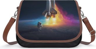 Generic Astronaut Rocketship Crossbody Bags for Women Shoulder Messenger Bag Purse Handbags
