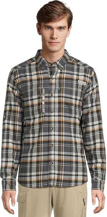 Columbia Wild Cast Flannel Shirt Mens T Shirt Shark Backwater Tartan : 2XL, Cotton/Elastane