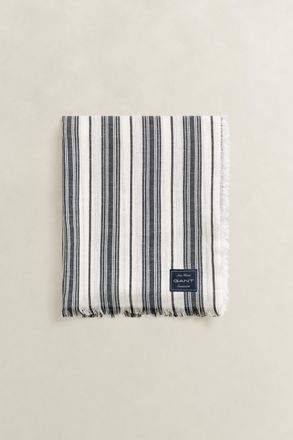 GANT Home decor Yacht Striped Cotton Linen Throw (130x180) EVENING BLUE