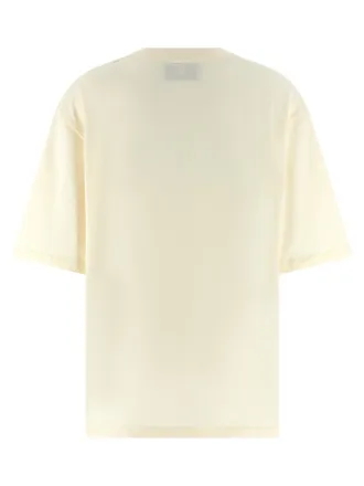 Ami Womens Beige Cotton T-Shirt