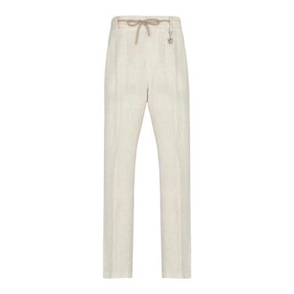 Manuel Ritz Straight Trousers, male, Beige, Size: 2XL Straight Trousers