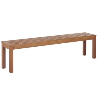 Beliani Beliani - Banco De Jard&iacute;n De 3 Plazas Asiento Madera De Eucalipto Exterior Interior R&uacute;stico Moderno Monsano