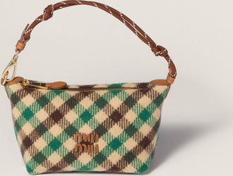 Miu Miu Plaid wool pouch
