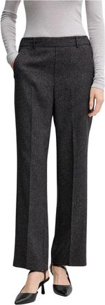 Mos Mosh BAI Svala Broek - Dames - Wijde Broeken - Grijs - S - Polyester - Broeken