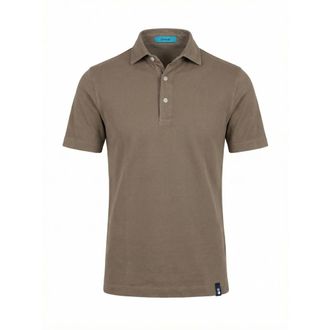 Drumohr Polo Shirts, male, Beige, Size: 2XL Cotton Polo