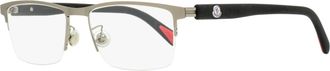 Moncler Mens Semi-Rimless Eyeglasses ML5164H 015 Matte Ruthenium 54mm