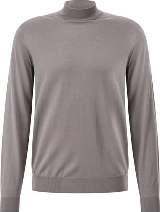 Lardini Truien & Vesten, Heren, Bruin, XL, Wol, Merino Wol Trui