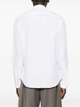 Emporio Armani Cotton Mandarin Collar Shirt - White