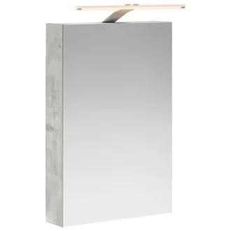 vidaXL Armario Con Espejo De Ba&ntilde;o Gris Concreto 40 X 10,5 X 60,5 Cm Vidaxl