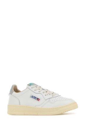 Autry Mens White Leather Medalist Sneakers Leasuecollegwhtnuvole
