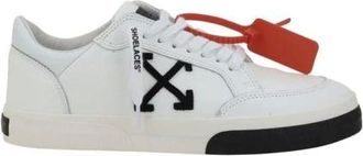 Off-white Schoenen, Heren, Zwart, 42 EU, Katoen, Arrow Logo Katoenen Sneakers met Rits