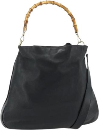 Gucci Pre-owned Handbags, female, Black, Size: ONE SIZE Pre-owned Vintage Shoulder Bag