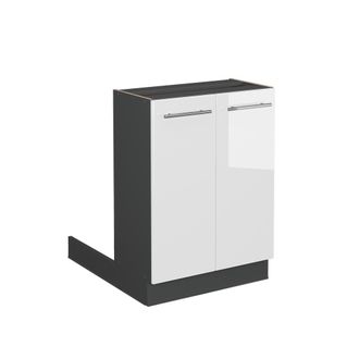Vicco Isla De Cocina Fame-line, Blanco Alto Brillo, 60 Cm Sin Encimera, Vicco